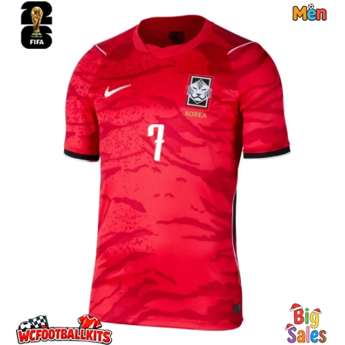 Korea Republic Son Heung-min #7 Replica Home Stadium Shirt World Cup 2026 Short Sleeve